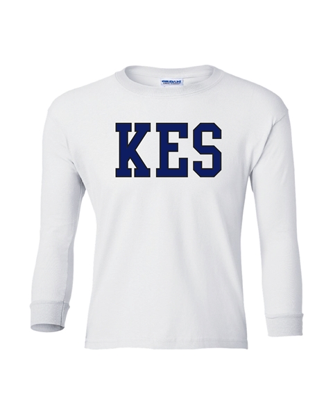 Picture of KES White Youth Long Sleeve T-Shirt